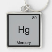 Hg - Mercury Funny Chemistry Element Symbol T-shir Sleutelhanger (Voorkant)
