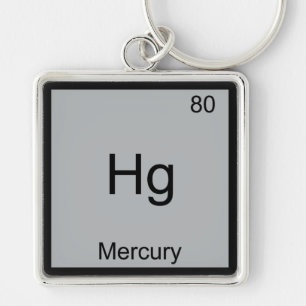 Hg - Mercury Funny Chemistry Element Symbol T-shir Sleutelhanger
