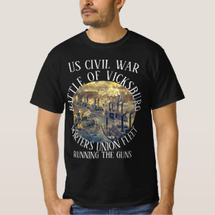 HG VICKSBURG AMERIKAANSE BURGEROORLOG PORTER'S UNI T-SHIRT