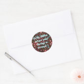 HH387_Blackfloralsateen, Gratis geschenken wanneer Ronde Sticker (Envelop)