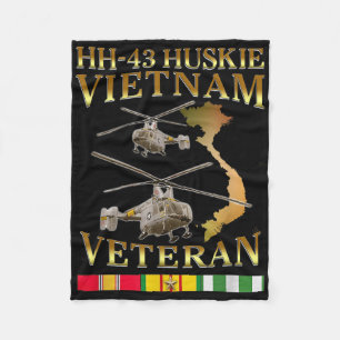Hh 43 Huskie Helikopter Vietnam Veteraan Hh-43 Vie Fleece Deken