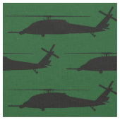 HH-60 Pave Hawk Silhouette Black op Green Stof (Close Up)