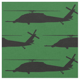 HH-60 Pave Hawk Silhouette Black op Green Stof