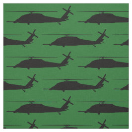 HH-60 Pave Hawk Silhouette Black op Green Stof