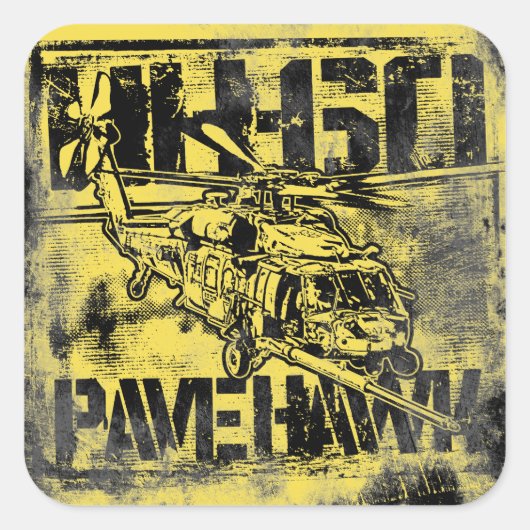 Hh-60 Pave Hawk Square Stickers Sticker (Voorkant)