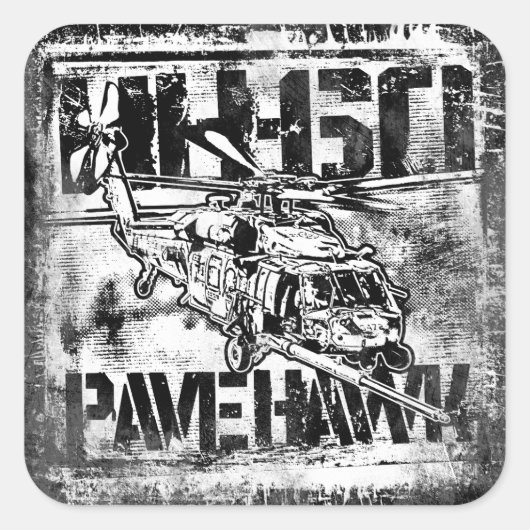 Hh-60 Pave Hawk Square Stickers Sticker (Voorkant)