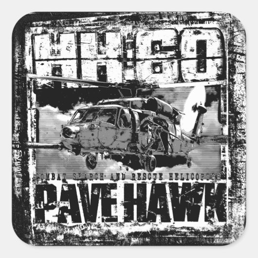 HH-60 Pave Hawk Vierkante Sticker (Voorkant)