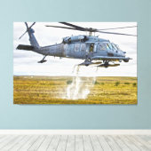 HH-60G PAVE HAWK 32x48 Canvas Afdruk (Insitu (Houten vloer))