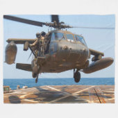 HH-60M ZWARTE HAWK FLEECE DEKEN (Voorkant (Horizontaal))