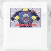 HH Blauw Rechthoekige Sticker (Tas)