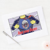 HH Blauw Rechthoekige Sticker (Envelop)