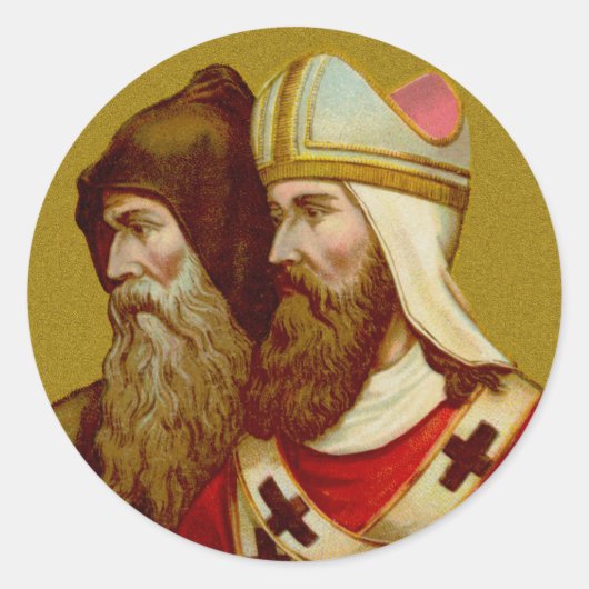 HH. Cyrillus & Methodius (M 001) Ronde Sticker (Voorkant)