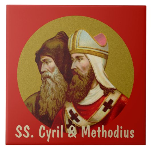 HH. Cyrillus & Methodius (M 001) Tegeltje (Voorkant)