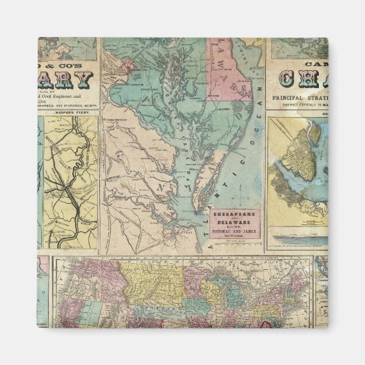 HH Lloyd Campaign-militaire kaarten Magneet (Voorkant)