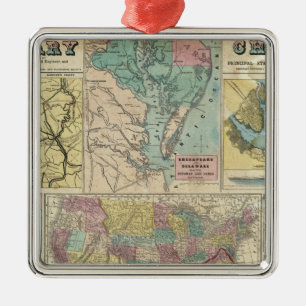 HH Lloyd Campaign-militaire kaarten Metalen Ornament