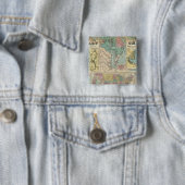 HH Lloyd Campaign-militaire kaarten Vierkante Button 5,1 Cm (In situ)