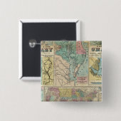 HH Lloyd Campaign-militaire kaarten Vierkante Button 5,1 Cm (Voorkant /achterkant)