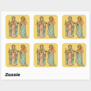 HH. Paulus en Petrus, Apostelen (RLS 13 & 14) Vierkante Sticker