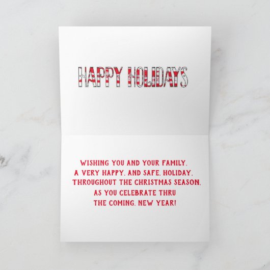 HH Tegen sneeuw Feestdagen Kaart (Binnen)