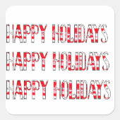 HH Tegen sneeuw Vierkante Sticker (Voorkant)