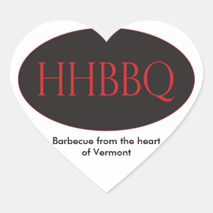 HHBBQ Barbecue Uit het hart van Vermont Stickers