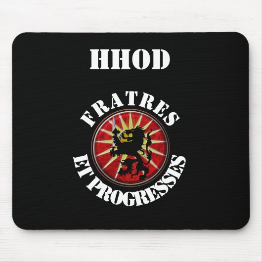 HHOD mousepad met motto Muismat (Voorkant)