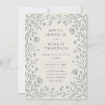 HHS Blauwe Bloem Botanisch Lijstframe Elegante Tro