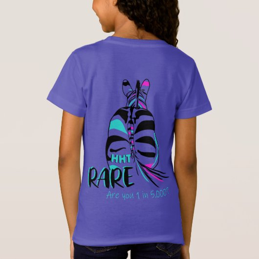 HHT Rare Disease T-shirt (Kinder) (Achterkant)