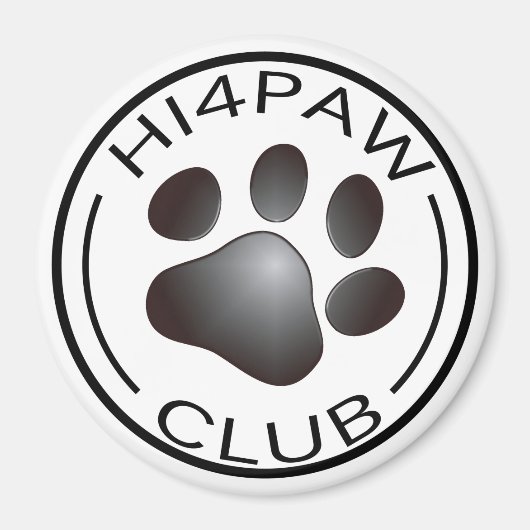 HI4PAW-club Magneet (Voorkant)