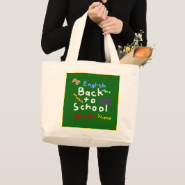 HI54EDU Terug naar school Grote Tote Bag