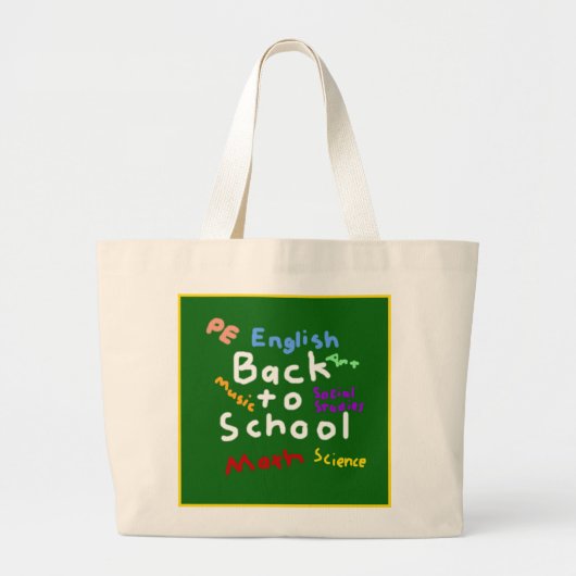 HI54EDU Terug naar school Grote Tote Bag (Voorkant)
