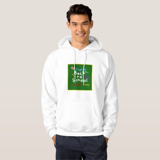 HI54EDU Terug naar school Hoodie (Voorkant volledig)