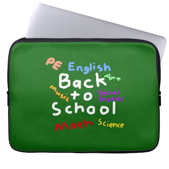 HI54EDU Terug naar school Laptop Sleeve (Voorkant)