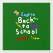 HI54EDU Terug naar school Raamsticker (Vel)