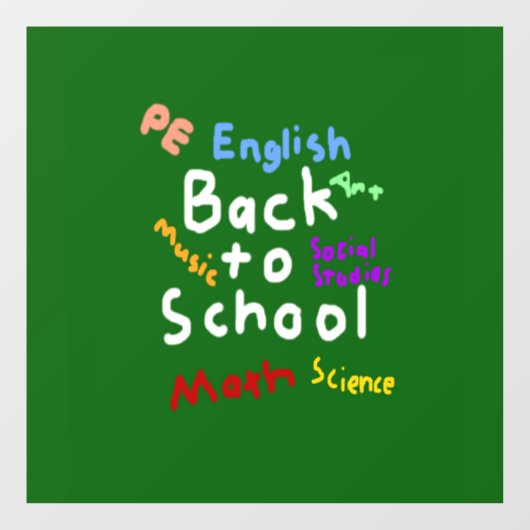 HI54EDU Terug naar school Raamsticker (Vel)