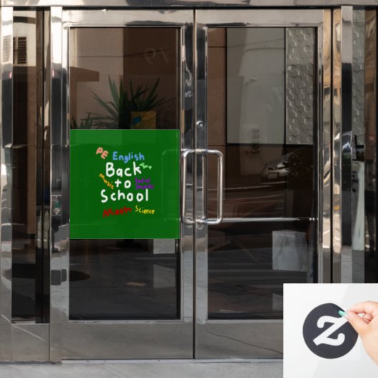 HI54EDU Terug naar school Raamsticker (Kantoordeur)