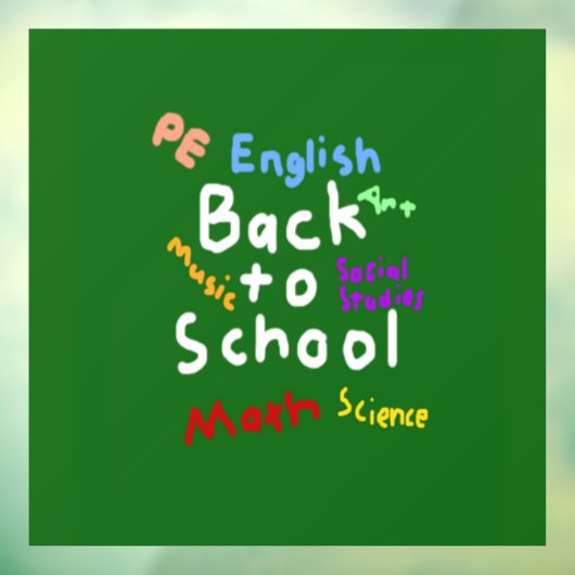 HI54EDU Terug naar school Raamsticker (Vel 3)