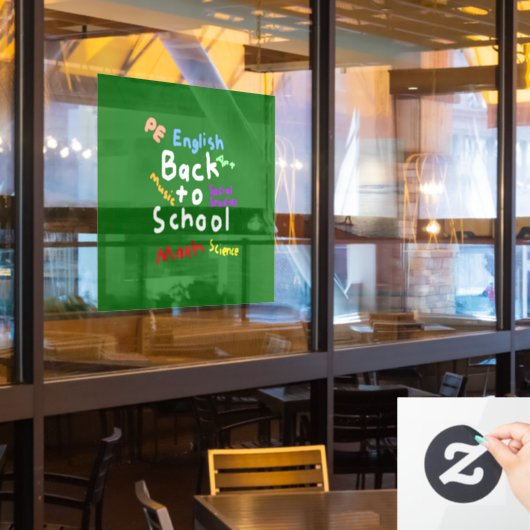 HI54EDU Terug naar school Raamsticker (Restaurant Raam)