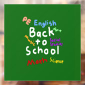 HI54EDU Terug naar school Raamsticker (Vel 2)