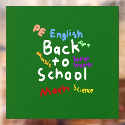 HI54EDU Terug naar school Raamsticker (Vel 2)