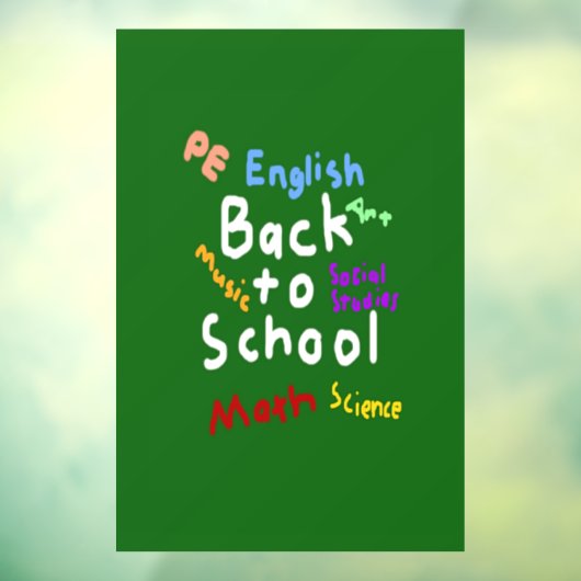 HI54EDU Terug naar school Raamsticker (Vel 3)