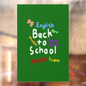 HI54EDU Terug naar school Raamsticker (Vel 2)