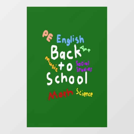 HI54EDU Terug naar school Raamsticker (Vel)