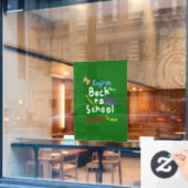 HI54EDU Terug naar school Raamsticker (Cafe Raam)