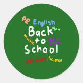 HI54EDU Terug naar school Ronde Sticker (Voorkant)