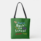 HI54EDU Terug naar school Tote Bag (Achterkant)