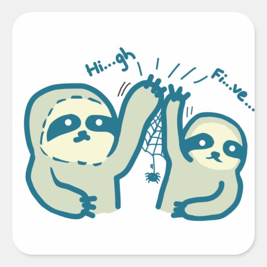 Hi-5-kleding Vierkante Sticker (Voorkant)