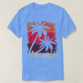 HI Aloha Summer Tropical Beach Palm Trees Retro Ha T-shirt (Design voorkant)
