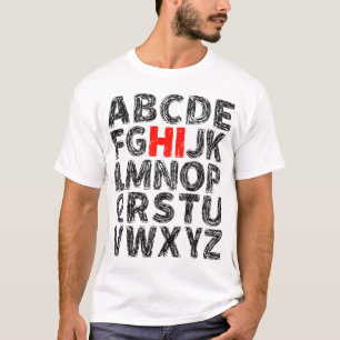 Hi-Alphabet ABC Terug naar de schoolkleuterschool T-shirt
