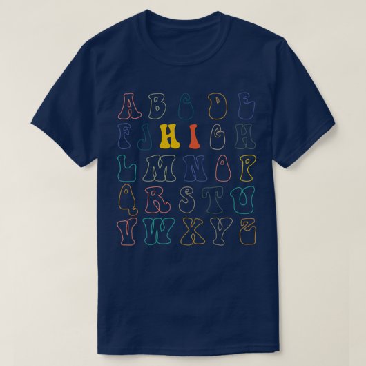 Hi Alphabet Grappig Pre K kleuterschool Terug naar T-shirt (Design voorkant)